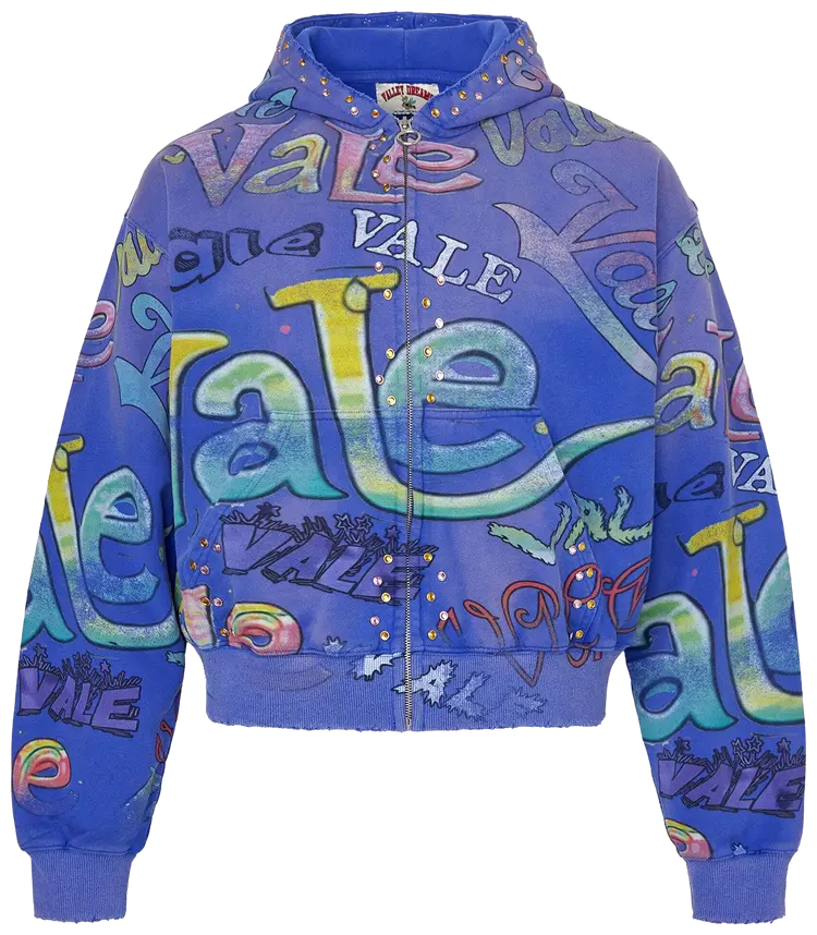 Vale Forever Iceberg Zip Up Hoodie Blue