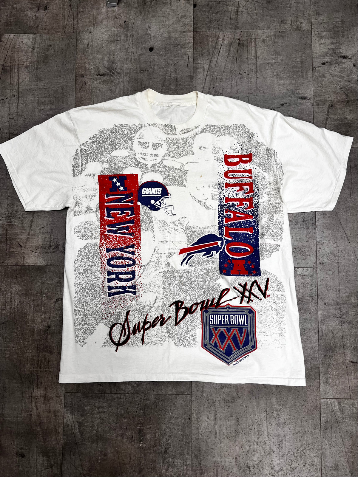 1990 New York Giants Super Bowl T-Shirt