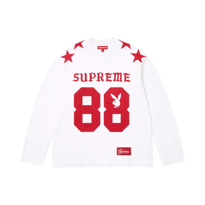 Supreme x Playboy Long-Sleeve Top White/Red