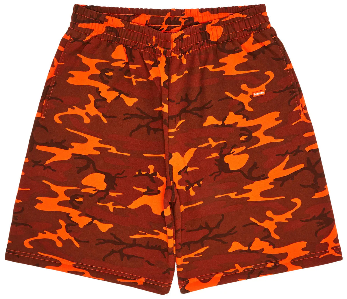 Supreme Small Box Sweatshort 'Bright Orange Camo'
