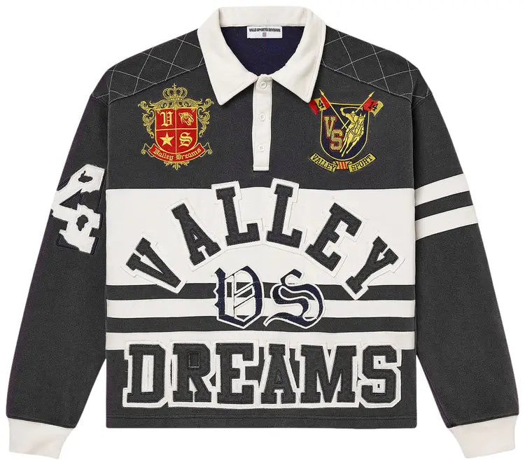 Vale - Rugby Button Up Black