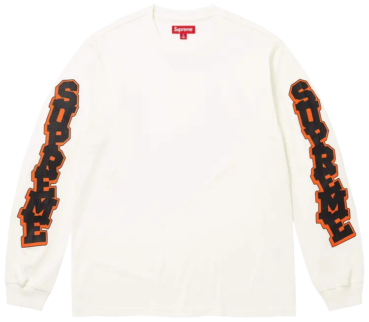 SUPREME L/S Cracked Sleeve T Shirt