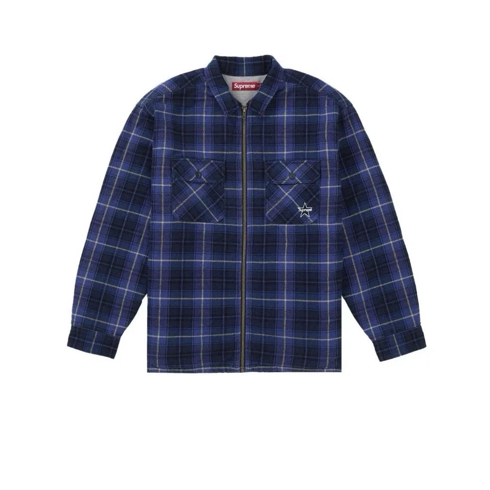 Supreme Thermal Lined Zip Up Flannel Jacket