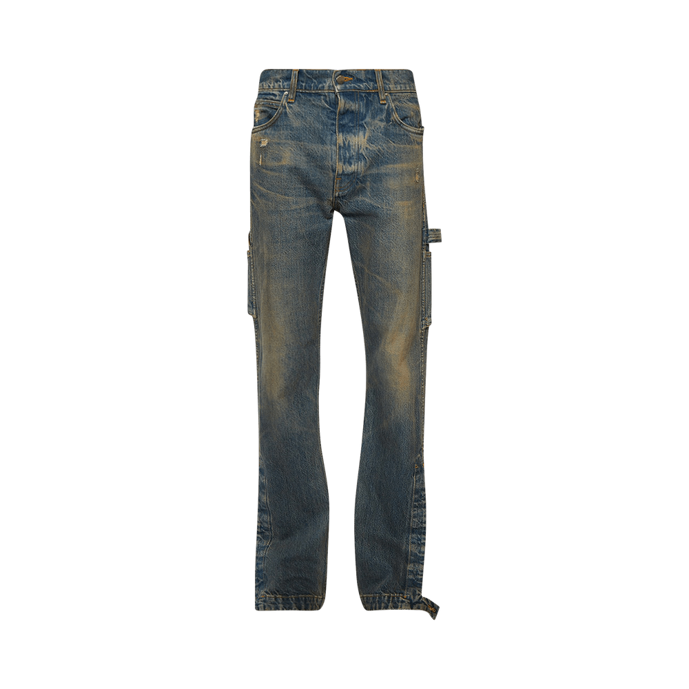 Amiri Stack Workman Jeans In Blue