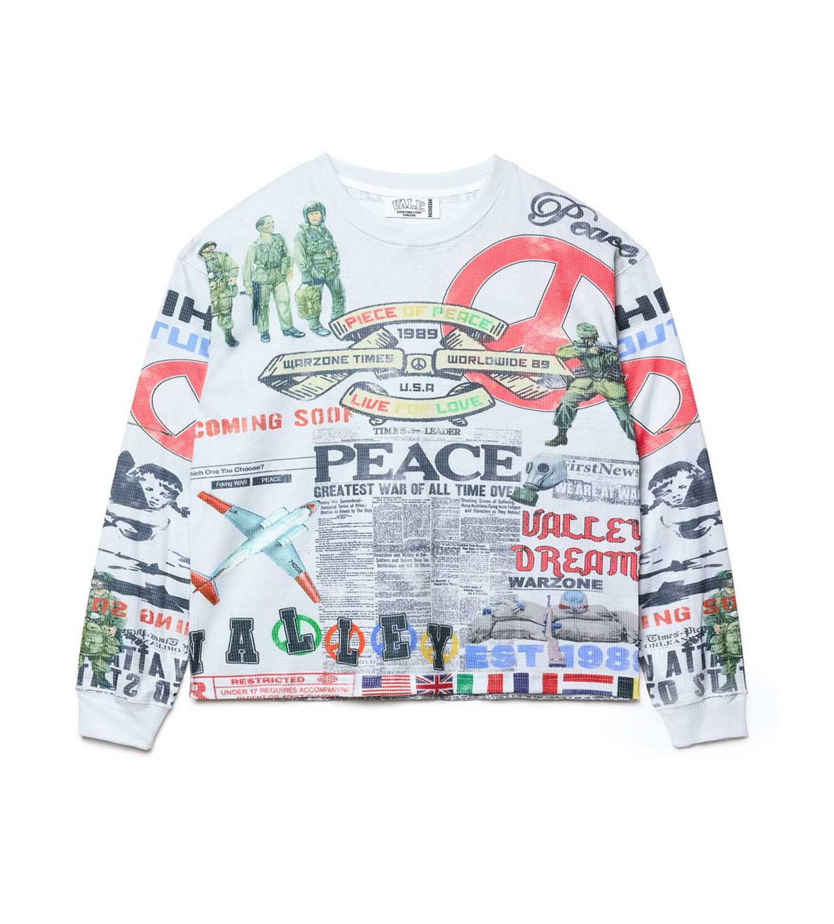 VALE FOREVER PEACE LONG SLEEVE TEE WHITE