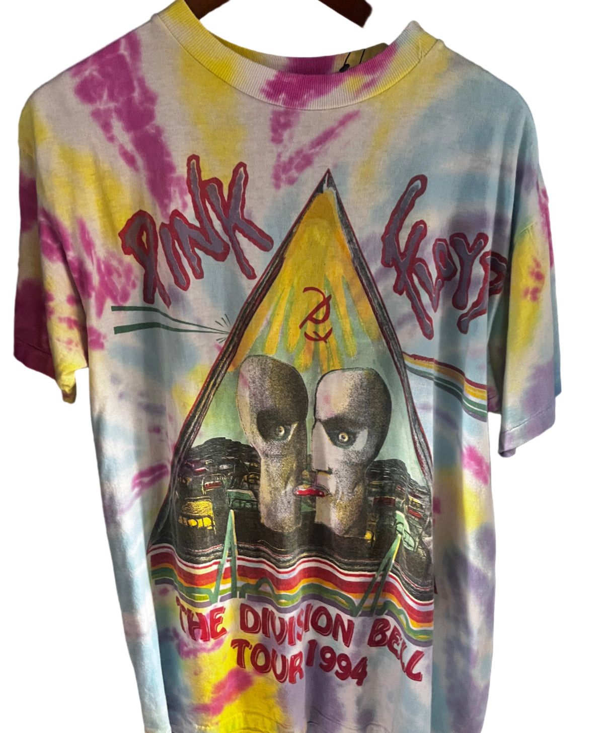 Pink Floyd Divison Bell Vintage Shirt yellow