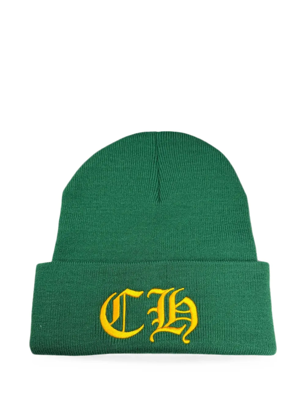Chrome Hearts CH Logo Beanie Green/Gold