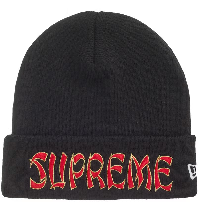 Supreme New Era Action Beanie Black