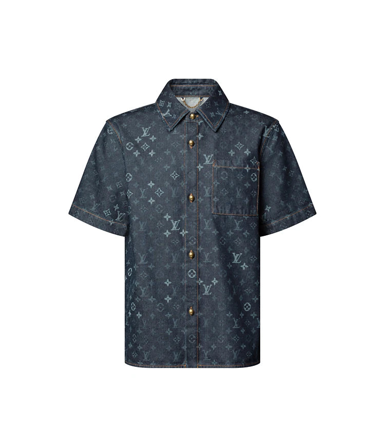 Louis Vuitton Monogram Denim Short-Sleeved Shirt