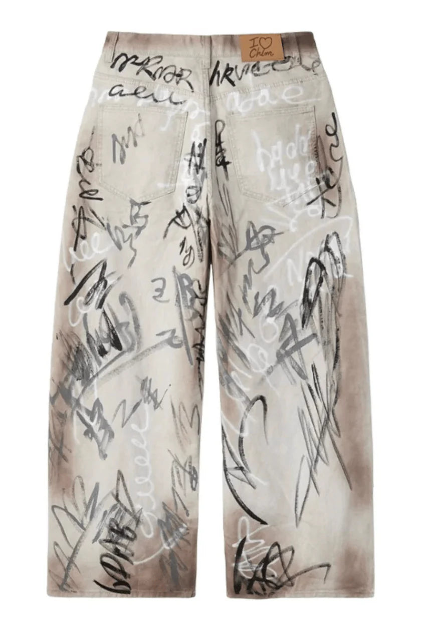 HAPPY MEMORIES DON'T DIE HMDD GRAFFITI CHINO PANTS