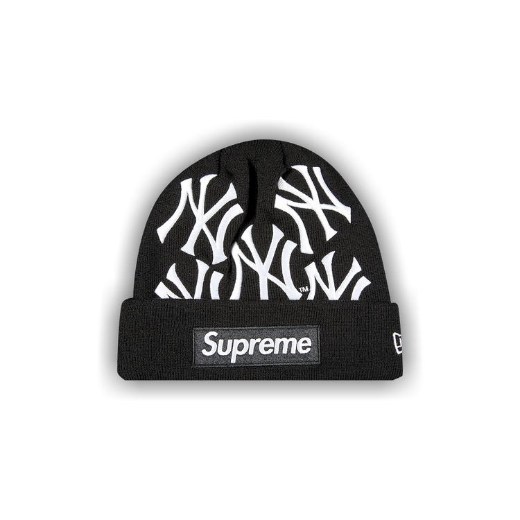 Supreme x New York Yankees x New Era Box Logo Beanie 'Black'