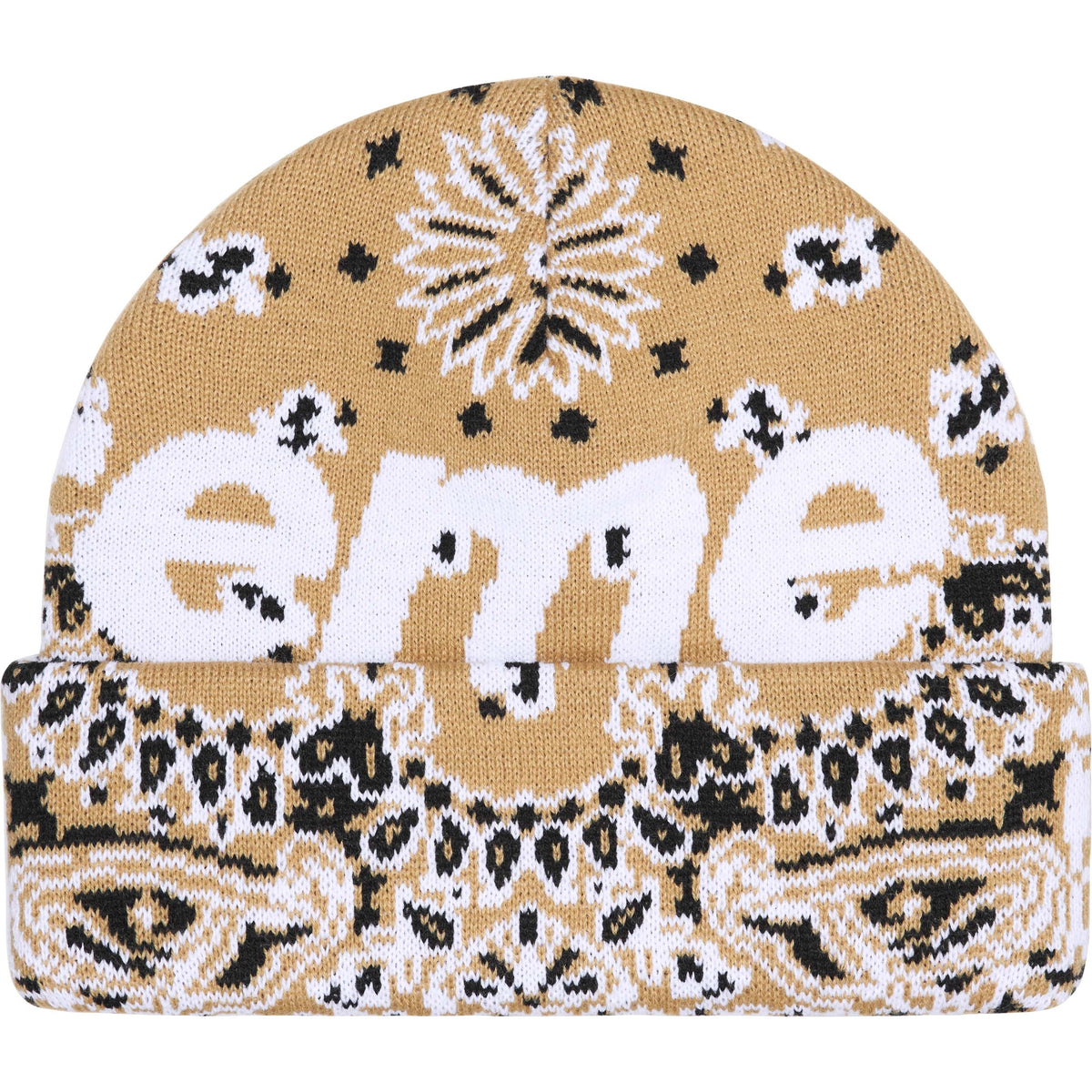 Supreme Bandana Beanie Yellow