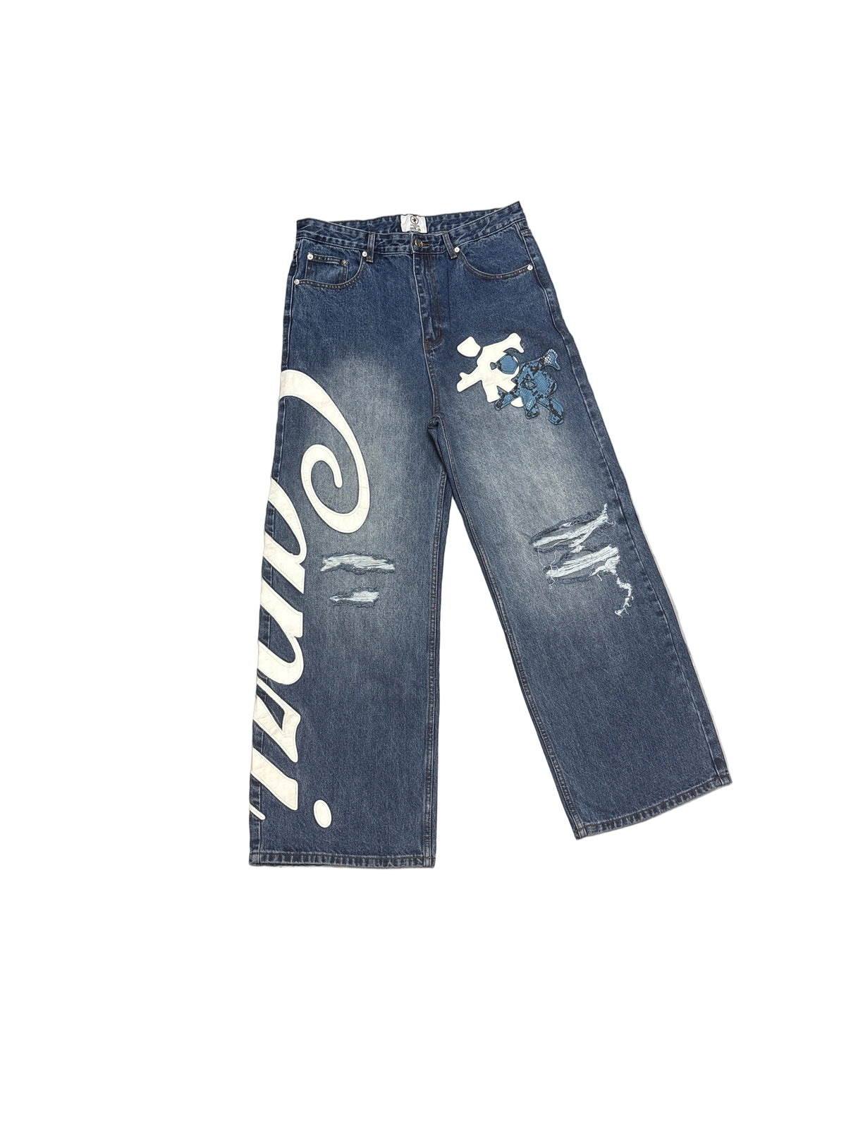 Project Capri - Blue Logo Flame Jeans