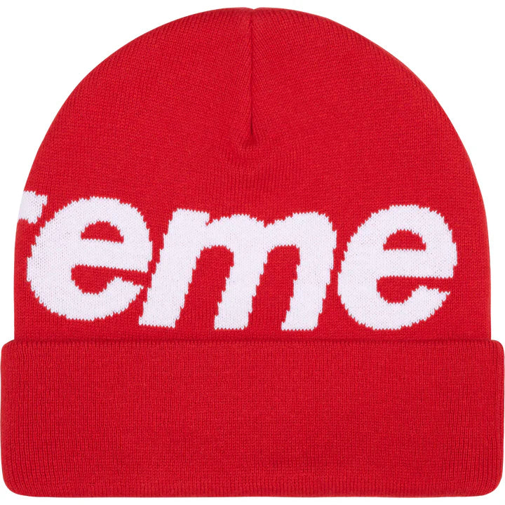 Supreme Big Logo Beanie Red