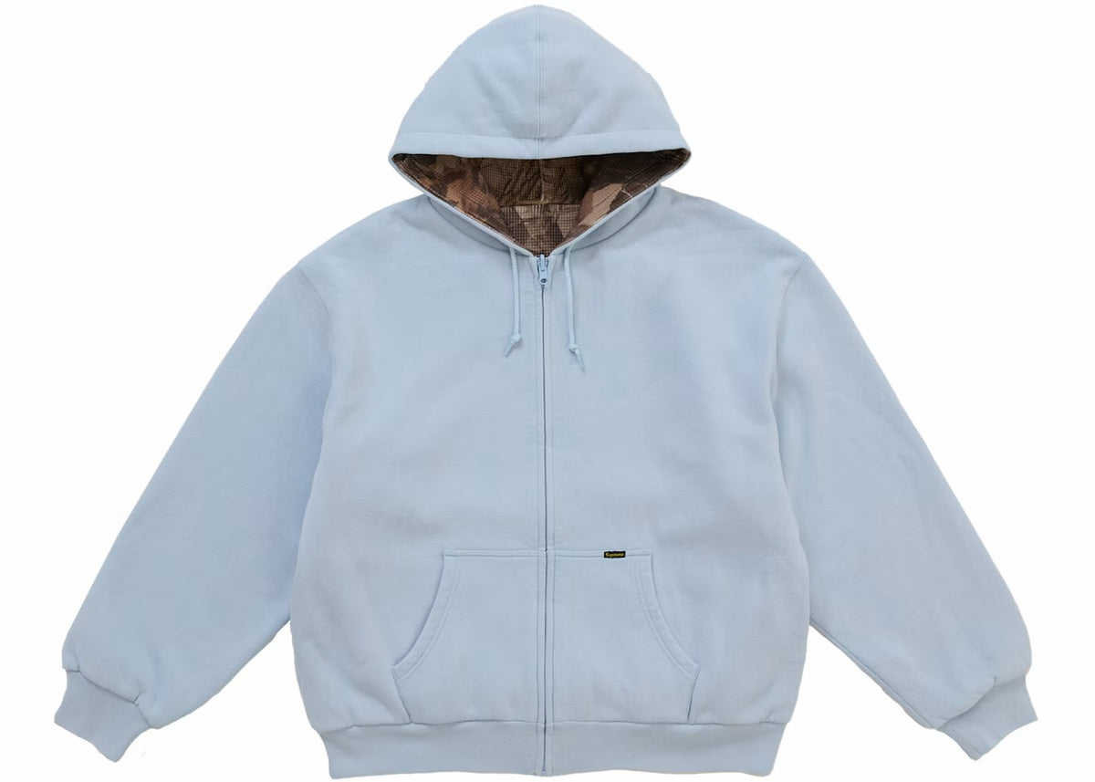 Supreme Reversible Work Zip Up Hooded Sweatshirt (FW26) Light Blue