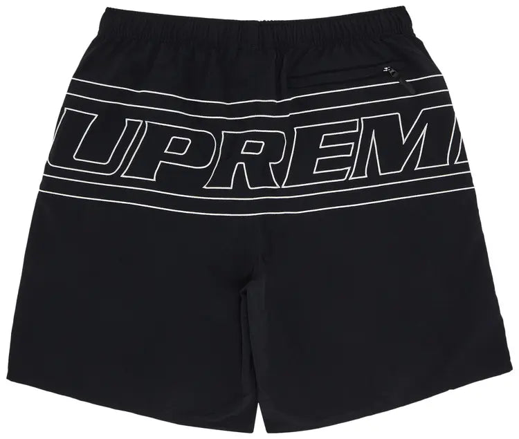 Supreme Big Logo Nylon Shorts Black