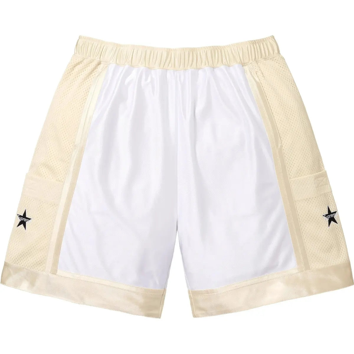 Supreme Side Pocket Basketball Shorts white/cream