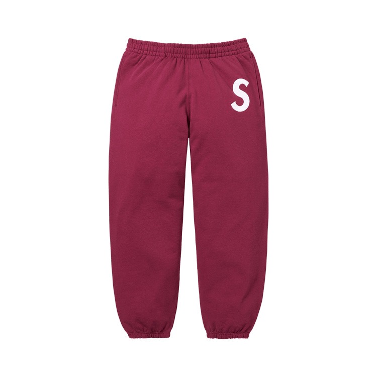 Supreme S Logo Sweatpants “Raspberry”