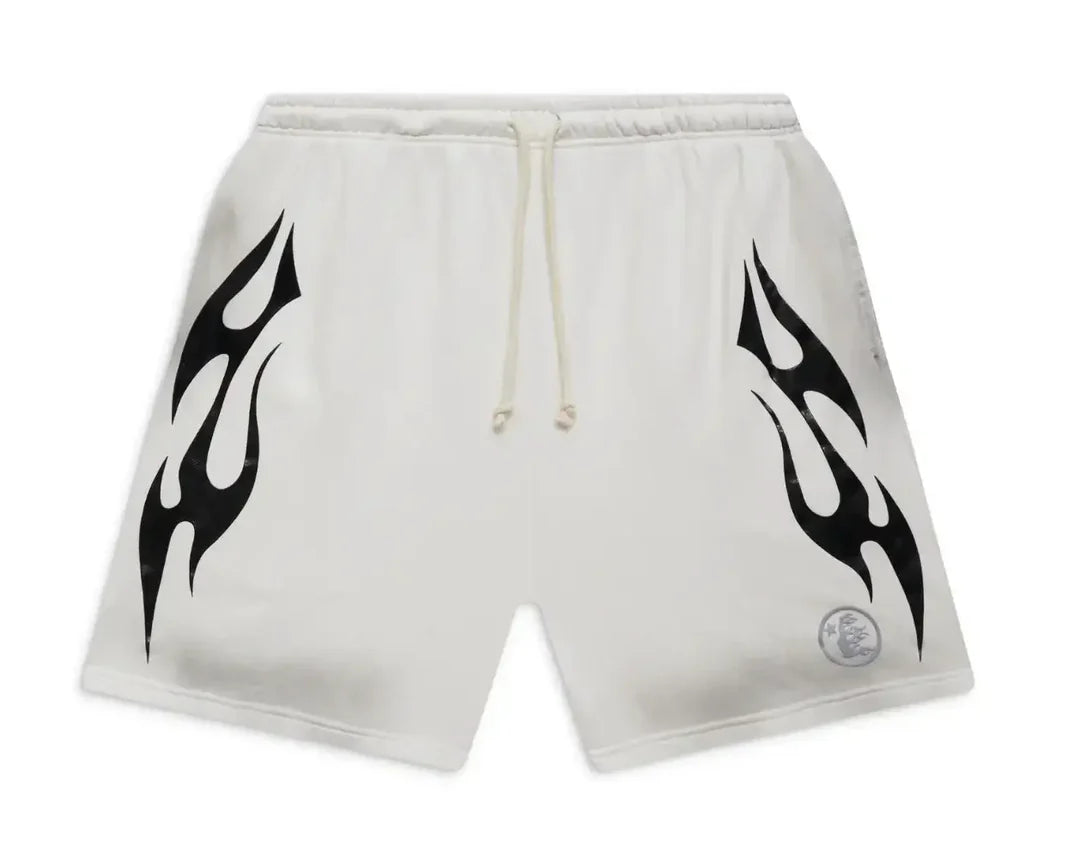 Hellstar White Flame shorts