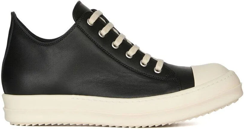 Rick Owens Ramones Leather Low Top Sneaker Black