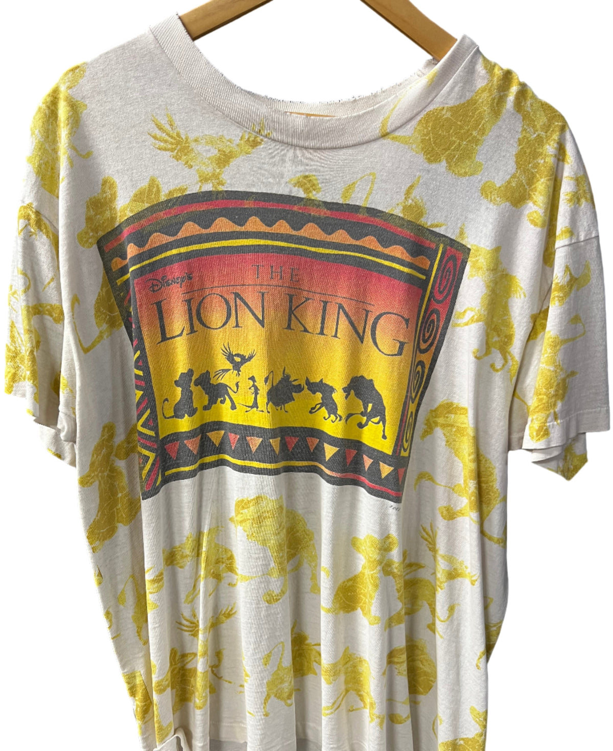 Lion King White Yellow Vintage Shirt