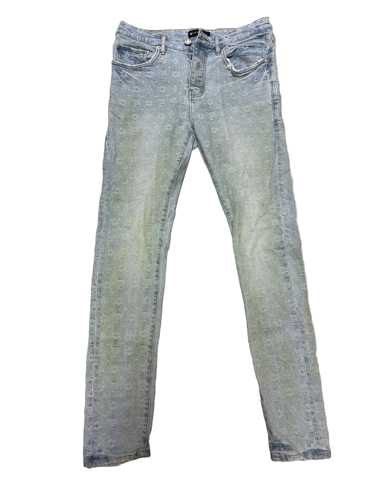 Purple Jeans - Monogram Green Fade