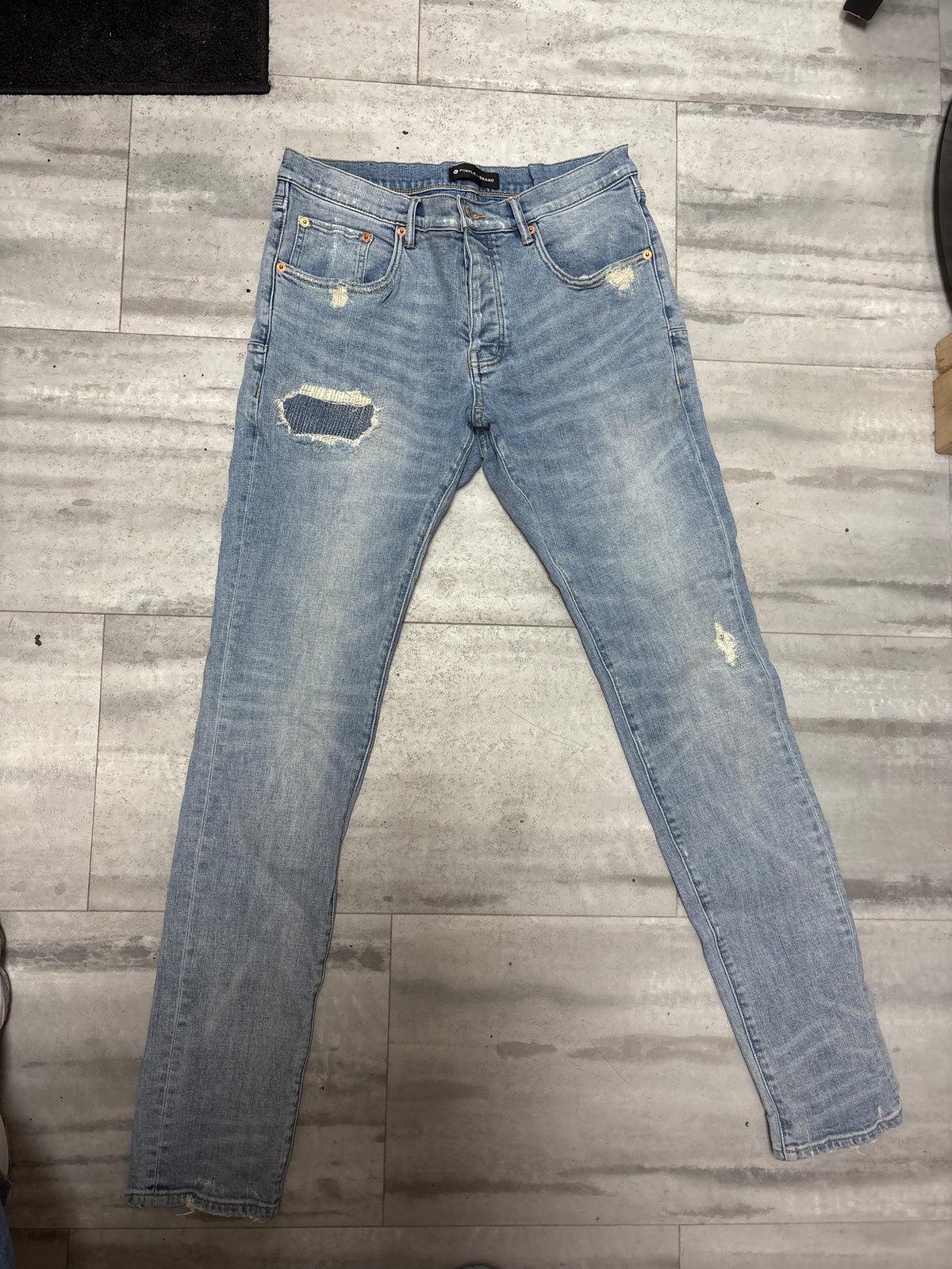 Purple - Small Patch Jeans