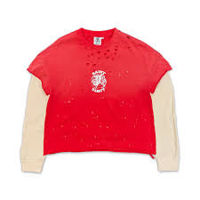 Saint Vanity RED CUTOFF THERMAL TEE