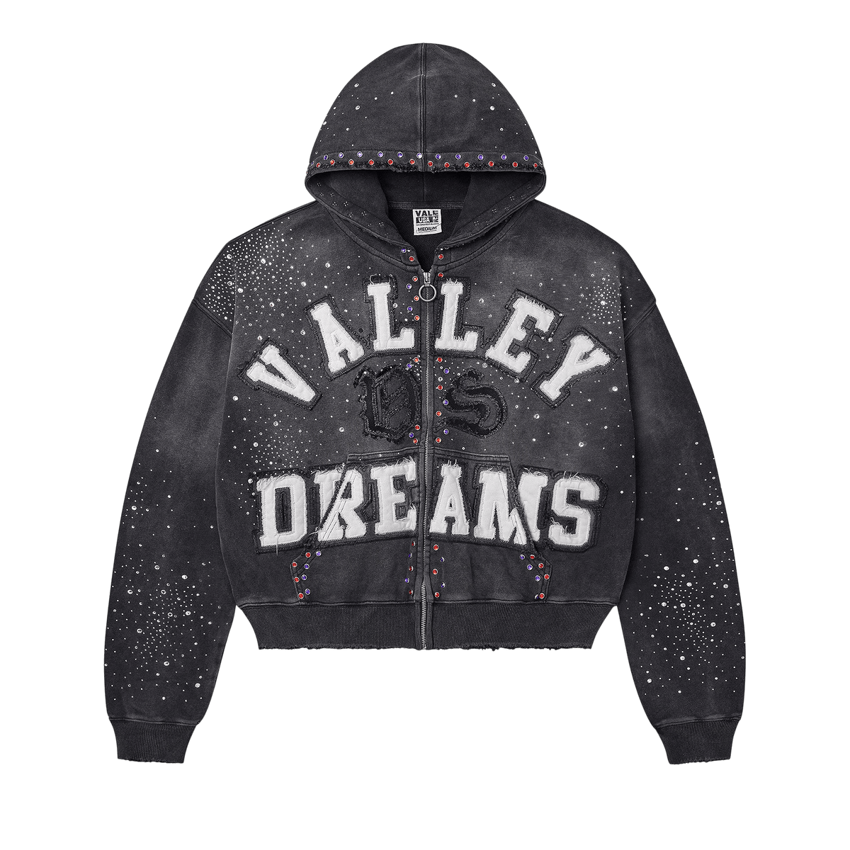 Vale Forever Classico Zip Up Hoodie Black