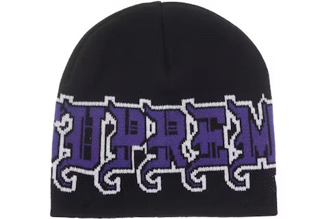 Supreme Outline Beanie Black