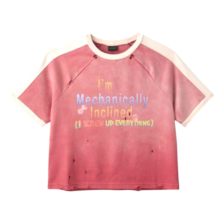 GV GALLERY RASPBERRY HILLS X GREEDY UNIT MECHANIC RED T-SHIRT