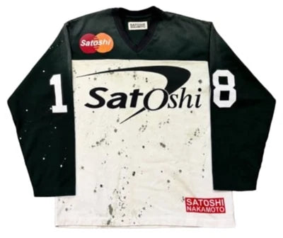 SATOSHI NAKAMOTO BANK OF SATOSHI JERSEY GREEN/WHITE