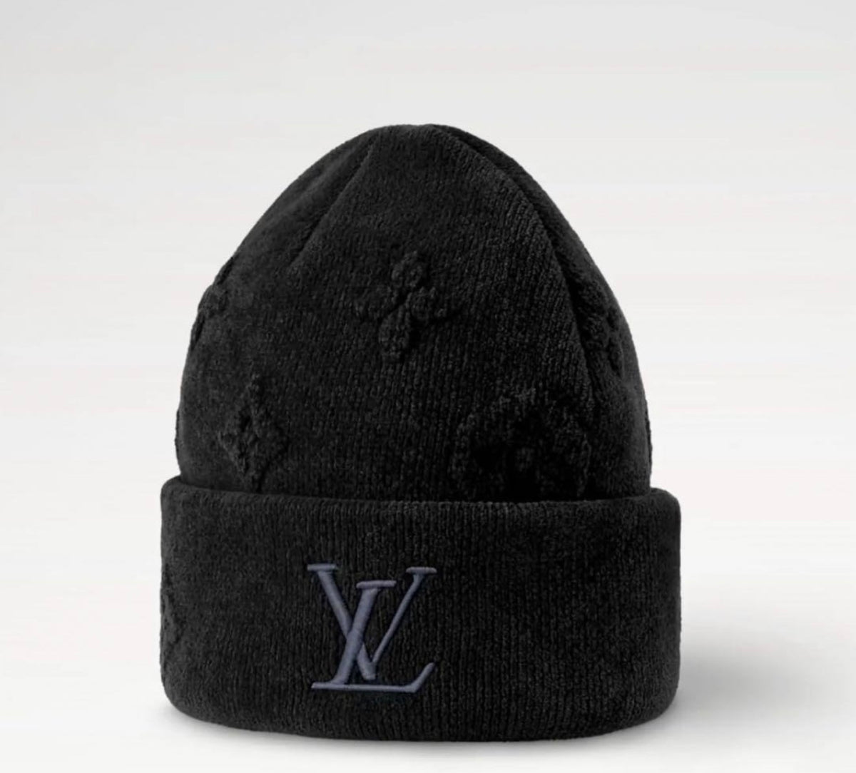 Black ribbed-knit Louis Vuitton LV Beanie