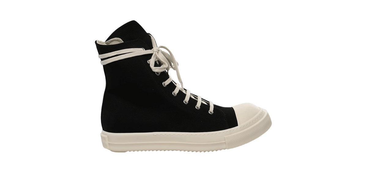Rick Owen’s DRKSHDW Scarpe Denim Sneakers ‘Black Milk’