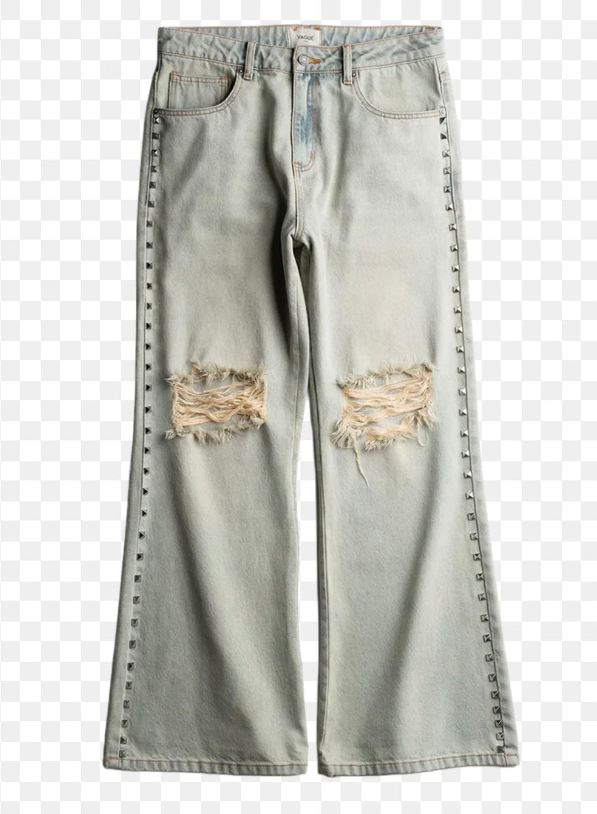 Vague Studios ‘85 Flared Denim Studded Pants Used