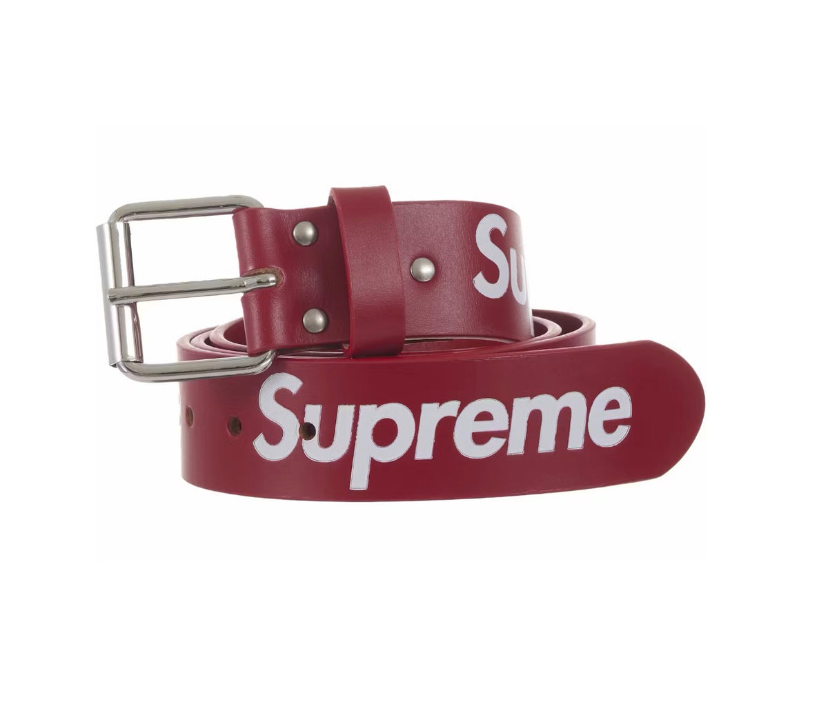 Supreme Red Leather Belt