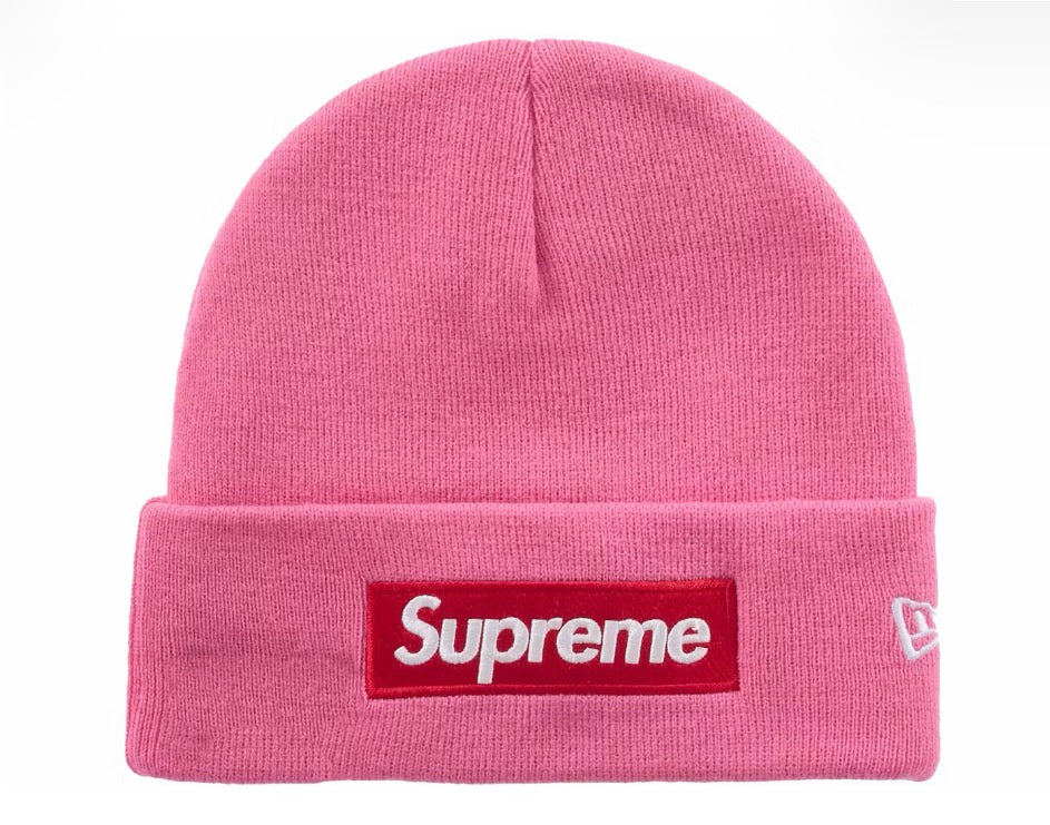 Supreme x New Era Box Logo Beanie ‘Magenta’