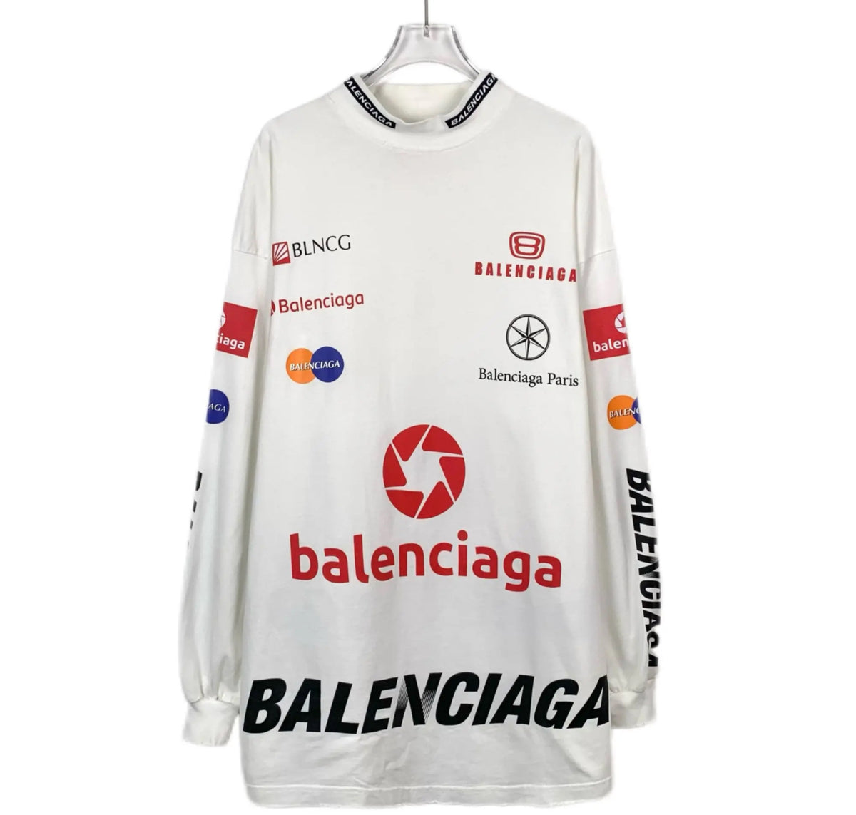 Balenciaga 2023 ‘White Logo Print’ LS