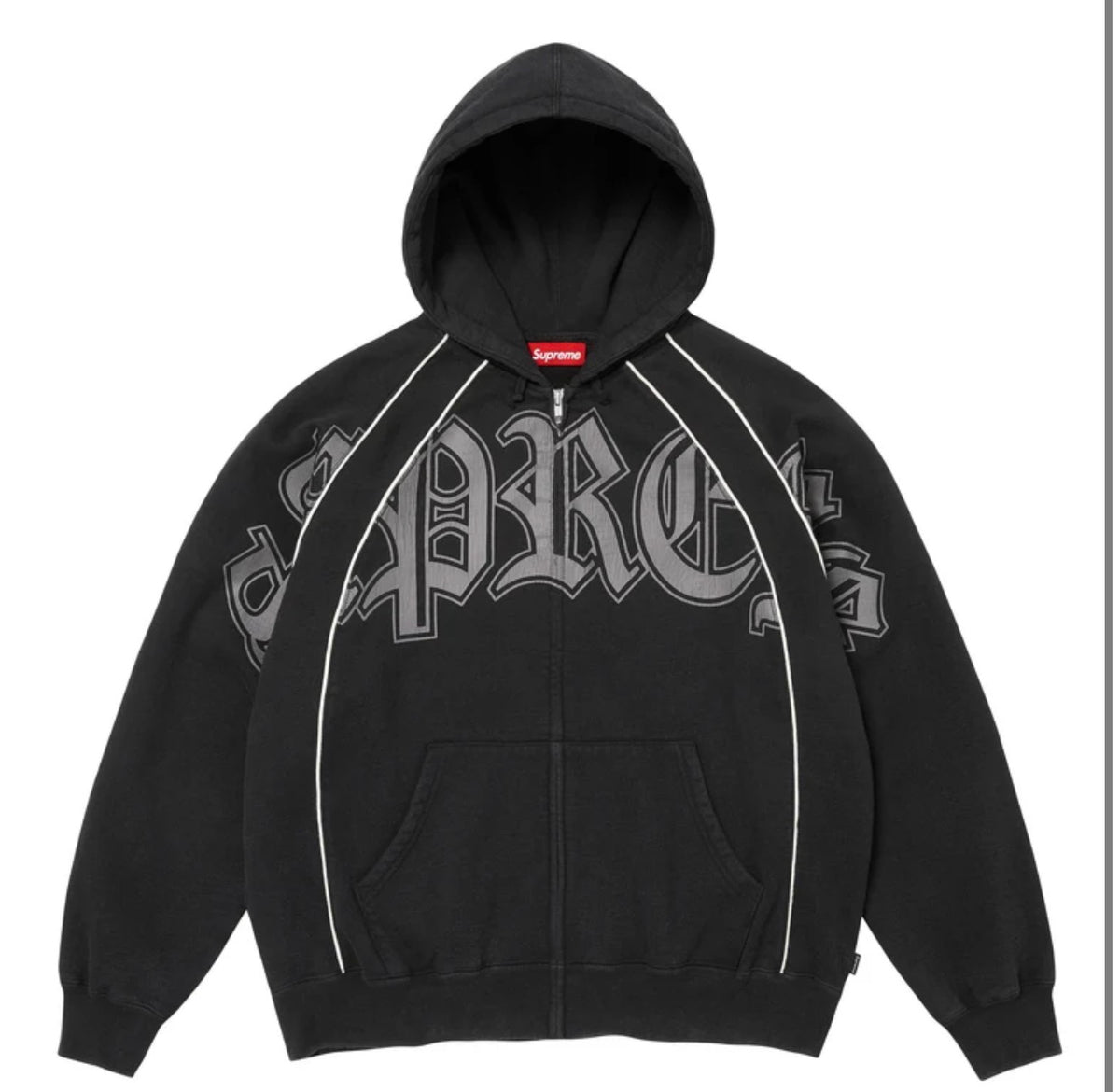 Supreme Paneled Zip Up Black