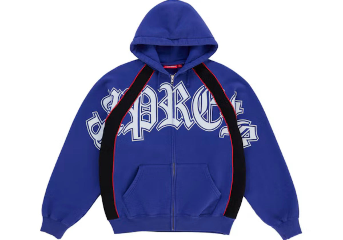 Supreme Paneled Zip Up Blue