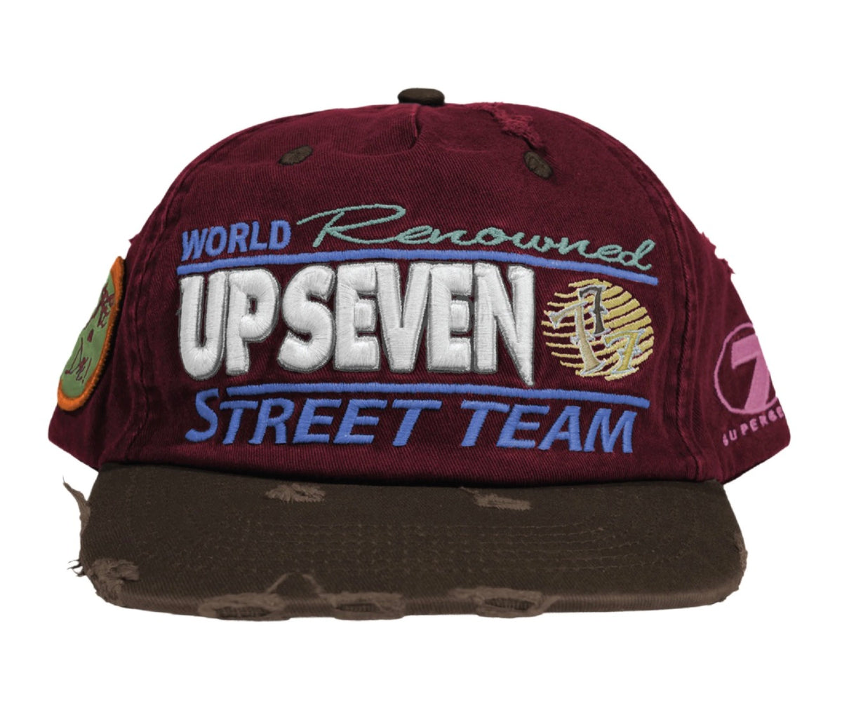 Up Seven Hat Burgundy