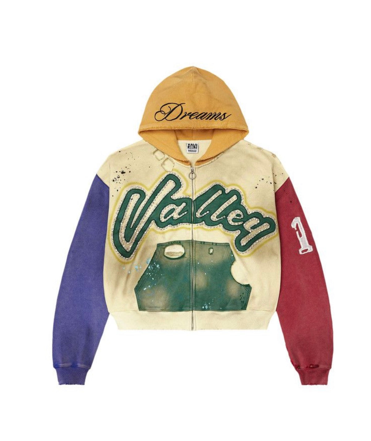 Vale Forever Collage Zip Up Cream/Multi Color