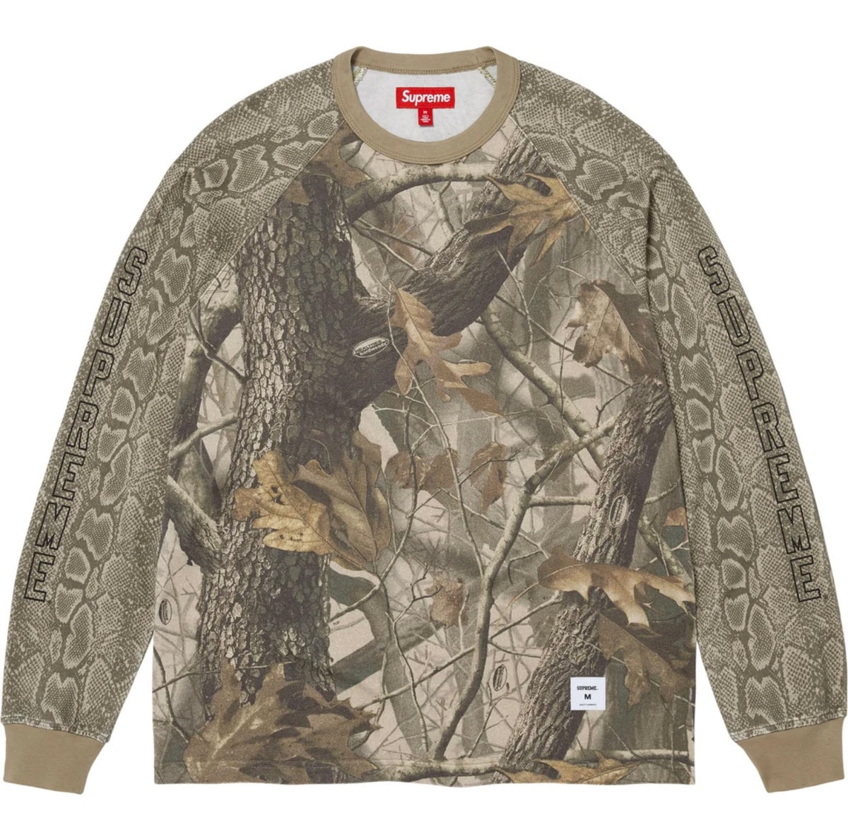 Supreme Wildlife Camo Raglan Long Sleeve