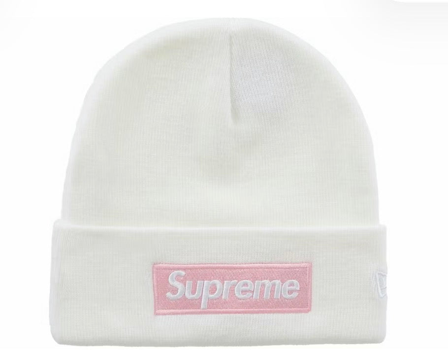 Supreme x New Era Box Logo Beanie ‘White’