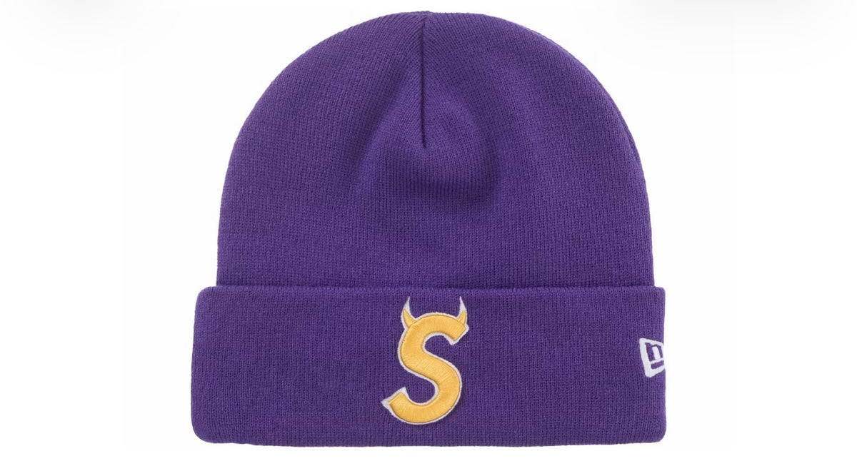Supreme New Era S Devil Logo Beanie Purple SS26
