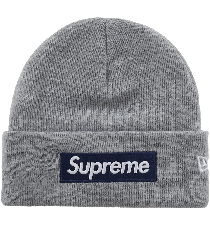 Supreme x New Era Box Logo Beanie ‘Heather Grey’