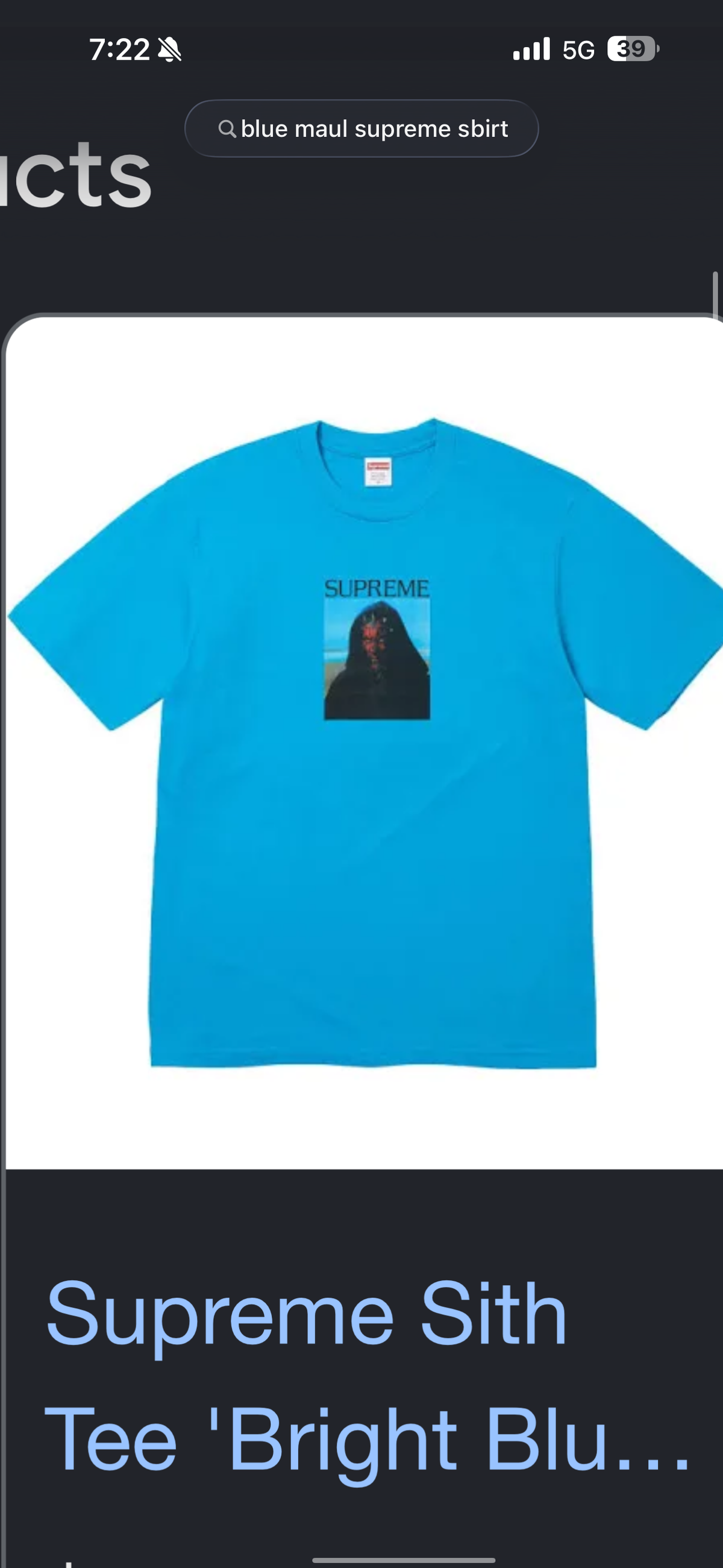 Supreme - Sith Tee Blue
