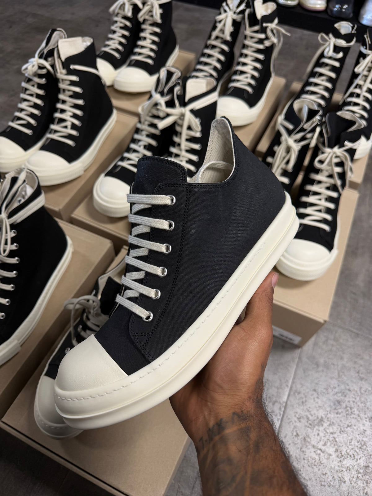 Rick Owen’s ‘Denim’ Low Tops