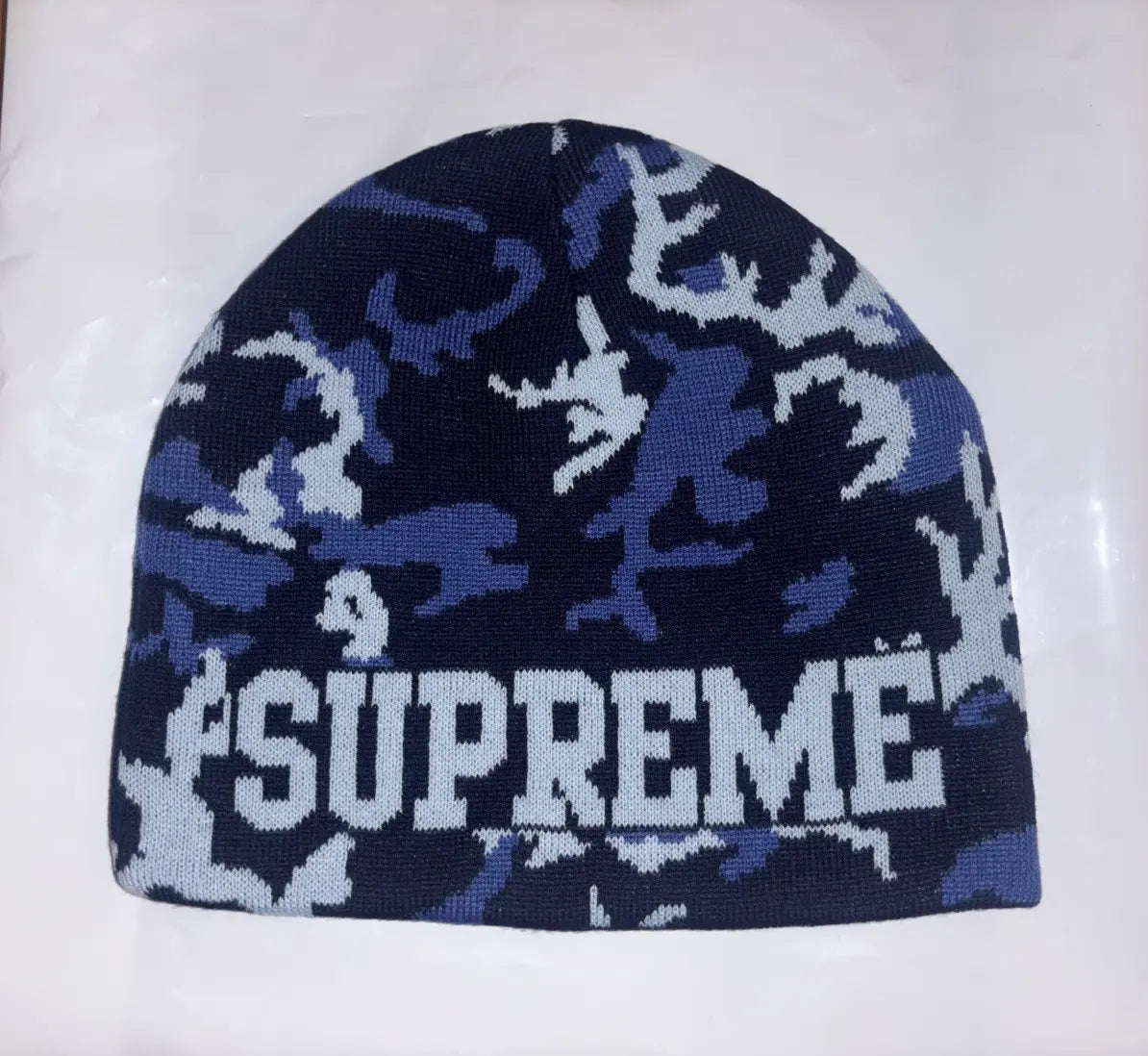 Supreme Camo Blue Beanie