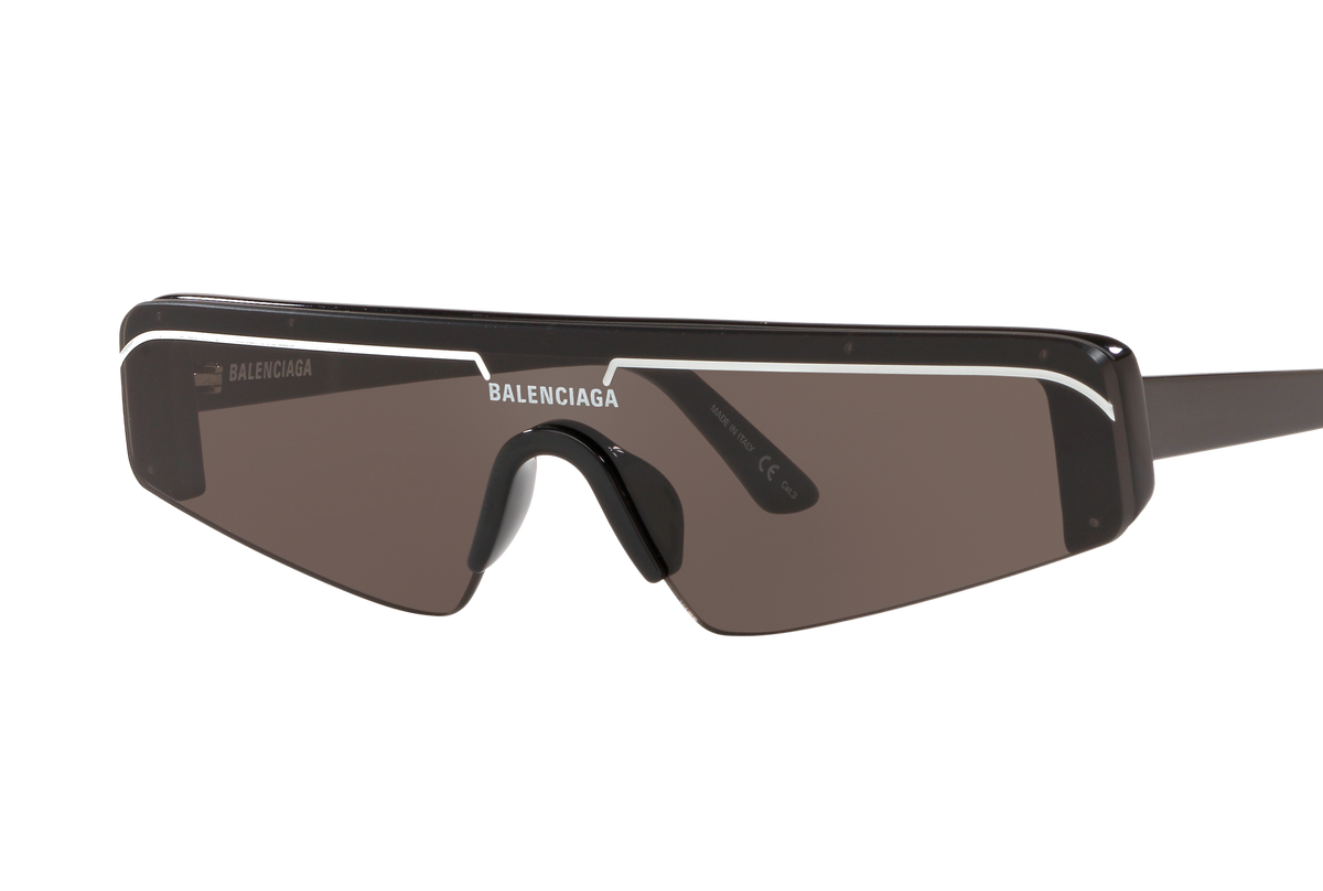 Balenciaga - Ski Rectangle Sunglasses [Black]